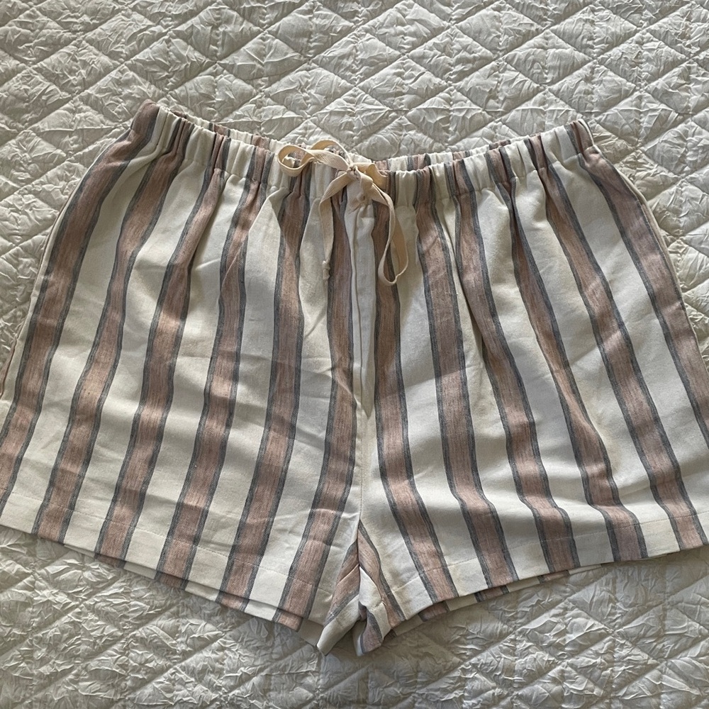 NWT Striped Linen Shorts